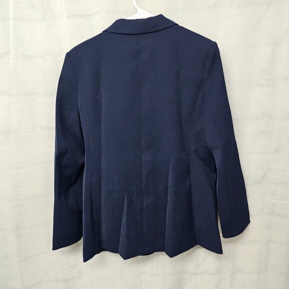 Pretty Garden Blazer Navy Blue Academia Preppy Office Classic M NWOT - Picture 5 of 10